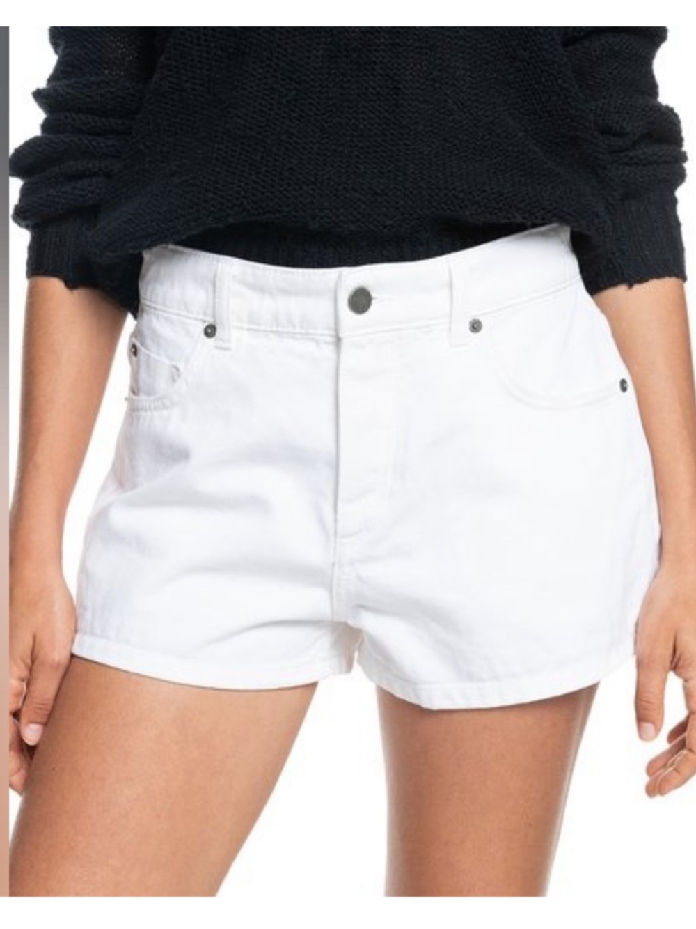Roxy White Call Me Back Denim Shorts